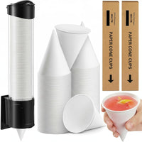 5000 Pieces Paper Cone Cups Multi-Purpose 4 Oz Cone Paper Cups for Office, Party