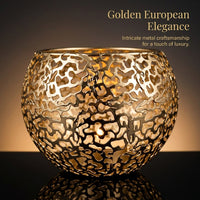 Gold Metal Candle Holder, Modern Minimalist Style