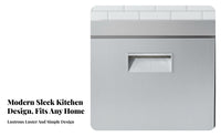 Rustproof Stainless Steel Kitchen Cabinet Easy to Clean Freestanding Kitchen Base Cabinet Waterproof Metal Storage Cupboard Scratch Resistant for Apartment Dwellers, Homeowners, Families, Utility Room, Garage