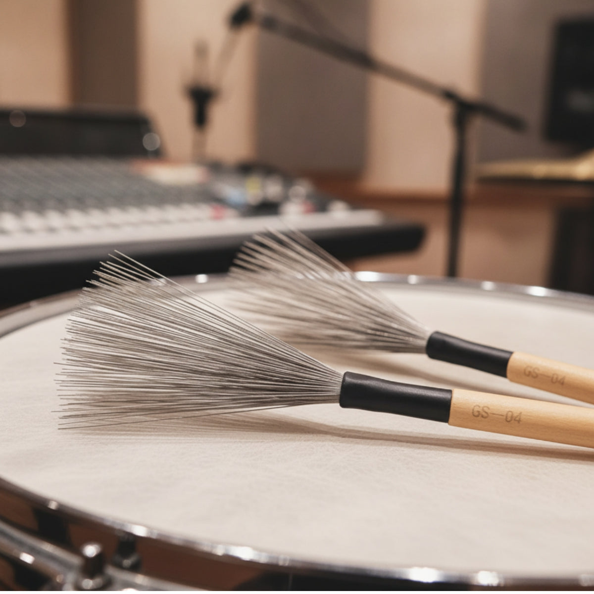 Drum Brush Ergonomic Wire Drum Brushes Comfortable Percussion Accessory for Percussionists