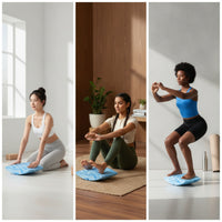 Marbled Exercise Block with Curved Underside Stable Pilates Balance Block Lightweight Foam Balance Coach Supportive for Stretching
