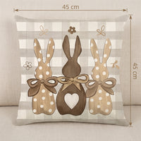 Easter Pillow Cover Breathable Material Easter Bunny Pillow Case Farmhouse Home Decor Decoration for Gift Donors, Homeowners, Living Room, Bedroom