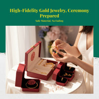 Wedding Jewelry Set, Faux Gold Bridal Bracelet, Display Props for Engagement, Decoration