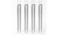 4 Pieces C Shaped Ground Anchor Pointed Metal Ground Peg Rust Resistant Yard Stakes for Gardeners