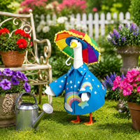 Goose Raincoat Set Outdoor Goose Costume with Umbrella Easy to Wear for Yard