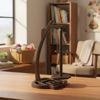 Wooden Spool Holder Easy Assembly Knitting Accessory for Crocheters