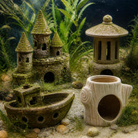 Aquarium Ceramic Hideaway Decor for Fish, Shrimp, and Reptiles - Breeding Cave and Shelter