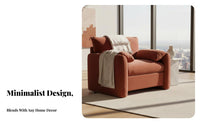 Elephant Ear Accent Chair Italian Design Single Sofa Plush Fabric Ergonomic Shape for Adults, Students, Bedroom, Study