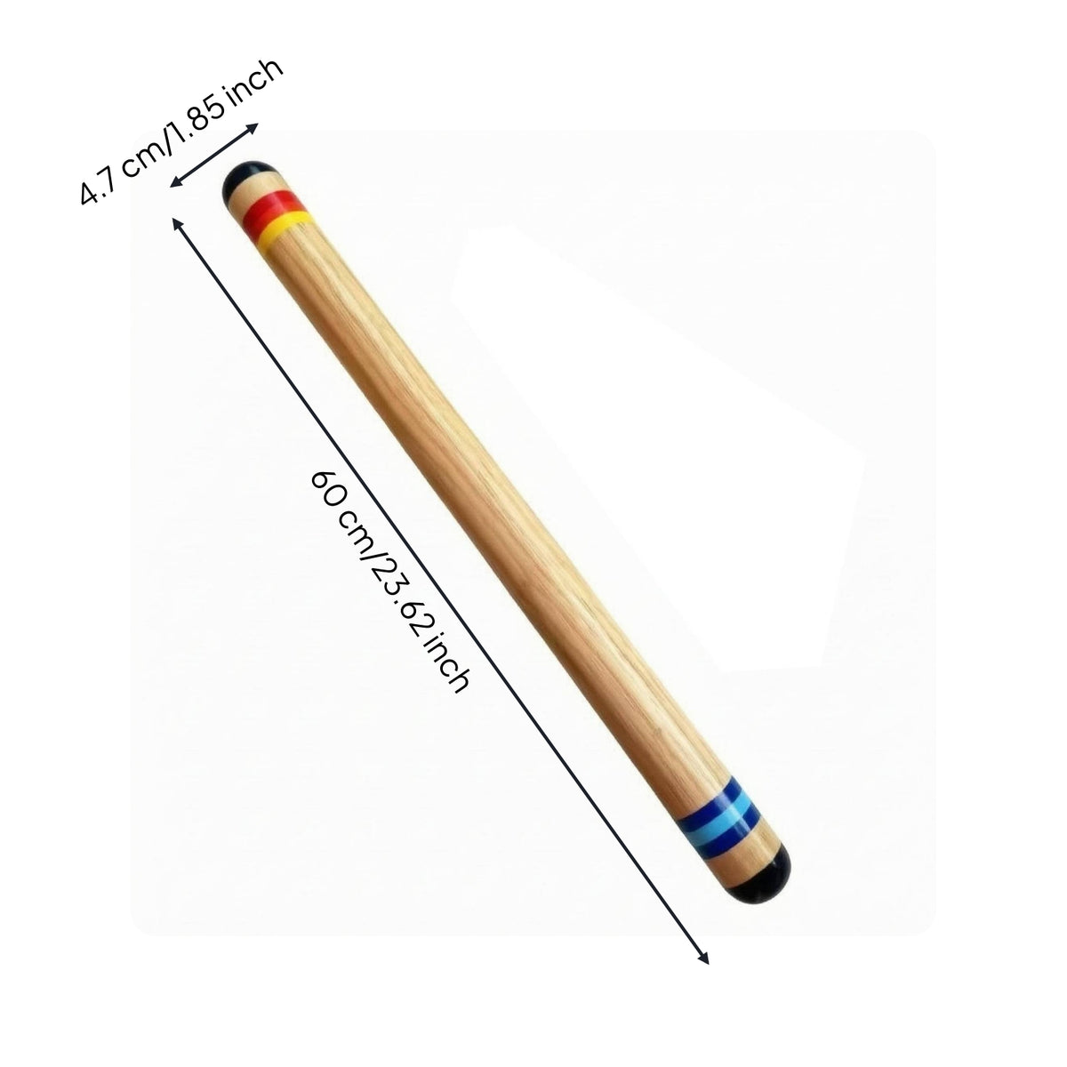 Wooden Rain Maker Colored Bands Rainstick Instrument Easy to Play Music Toy