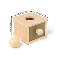 Fine Motor Educational Toy Wooden Object Permanence Box Educational Shape Sorter Hand-Eye Coordination for Preschool