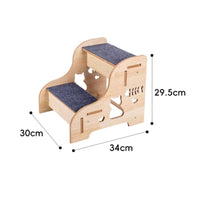 Wooden Dog Stairs Sturdy Construction Pet Steps Noise Reducing for Bedroom, Cats