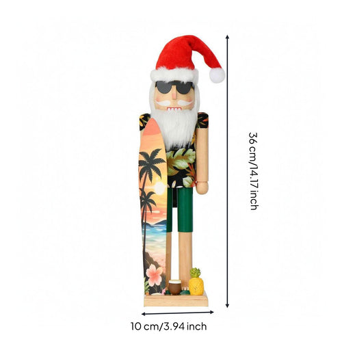 Wooden Christmas Nutcracker Freestanding Hand-Painted Nutcracker Traditional Design Christmas Figurine