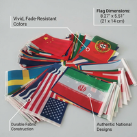 Table Flag Set with Metal Base Stand, 200 Country Desk for Conference Room, Pole Holder for Meeting Display