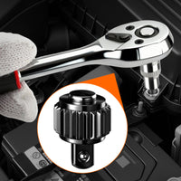 Industrial Socket Wrench Kit with Case Reversible Ratchet Wrench Set with Sockets Portable Ratchet Compatible for DIYers