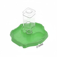 2-in-1 Design Turtle Food and Water Dish Easy to Clean Weighted Pet Waterer Bowl Stable Base Rock-Look Feeding Station Shallow Rim for Reptiles, Turtles, Lizards, Vivarium