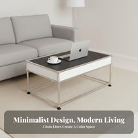 Dual-Level Utility Table Versatile Design Household Furniture Contemporary Aesthetic Multi-Functional for Apartment Dwellers