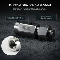 Two-Fluid Gas-Water Mixing Spray Tip, Stainless Steel Fine Mist Misting Nozzle, Low Air Consumption  - Image 3