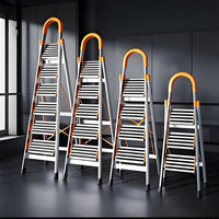 Folding Step Ladder Foldable Household Ladder Anti-Slip Step Stool with Handrail for Homeowners, Kitchen, Garage, Closet