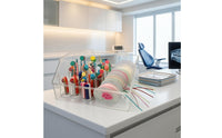 Side Slots Acrylic Oral Storage Holder Hinged Lid Ligature Loop Holder 3.8 Mm Thick Orthodontic Chain Box Transparent