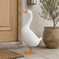 Long-Neck Goose Statue Resin Standing Goose Ornament Freestanding