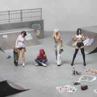 1:64 Resin Doll Set Collectible 1:64 Scale Figures Gift Stylish Concept Character Figurines for Collection