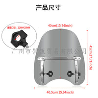 Motorcycle Windshield Retro Clear Windshield for Scooter
