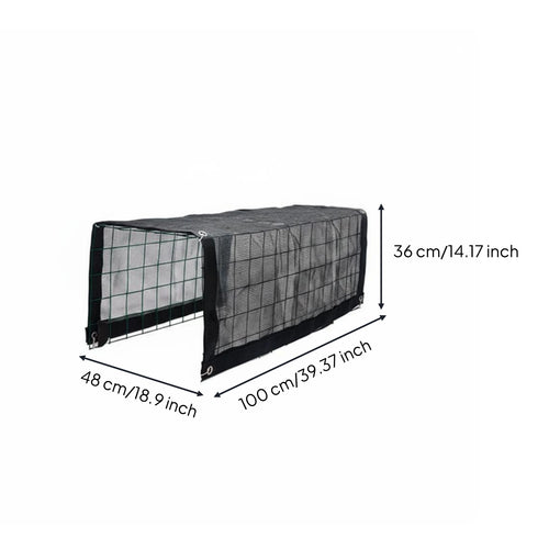 Tunnel Canopy Cover Bendable Frame Mesh Gazebo Rectangular Shape