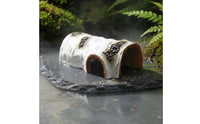 Aquarium Cave Smooth Interior Resin Birch Log Hide Encourages Climbing Birch Outer Layer Hideaway Cave for Aquatic Invertebrates