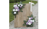 2 Pieces Wedding Arch Flower Swag Reusable Wedding Arch Flower Decoration Realistic Look Welcome Sign Floral Decoration for Outdoor, Bridal Shower