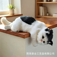 Lifelike Cat Figurine Home Decor Toy Handicraft