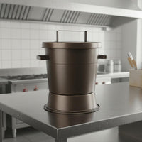 Briquettes Quencher Bucket Large Capacity Briquettes Smothering Bin Heat-Resistant Metal Restaurant Supply for BBQ Shop Owners