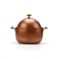 Hammered Metal Pot Compact Cookware Versatile for Table Serving