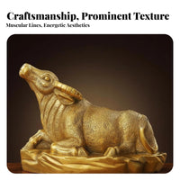 Brass Ox Statue Traditional Craftsmanship Chinese Astrological Ox Figurine