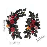 2 Pieces Artificial Flower Swags with Zip Ties Faux Decorations Reusable