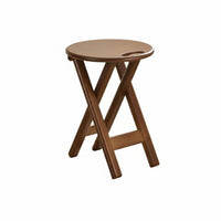 Padded Round Stool Foldable Portable Seat Space-Saving for Indoor Use, Dorm Room