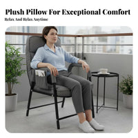 Padded Folding Recliner Ergonomic Design Lounge Chair Removable Washable Cover