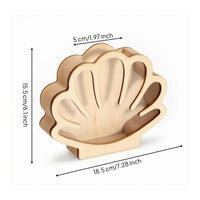 Shell Shadow Box Multifunctional Acrylic Display Box Wood Frame Beach Treasure Organizer