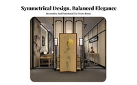 Modern Chinese design Multi-Panel Folding Screen serene Inspired Design 4-Panel Divider Foldable Room Partition Movable for Apartment Dwellers, Interior Designers, Dorm Residents, Entrypath, Bedroom