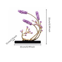 Branch Sculpture with Crystal Elegant Conifer Tree Figurine Compact