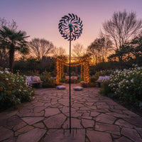 Colorful Garden Wind Rotating Design Iron Rotating Garden Ornament Decor Outdoor