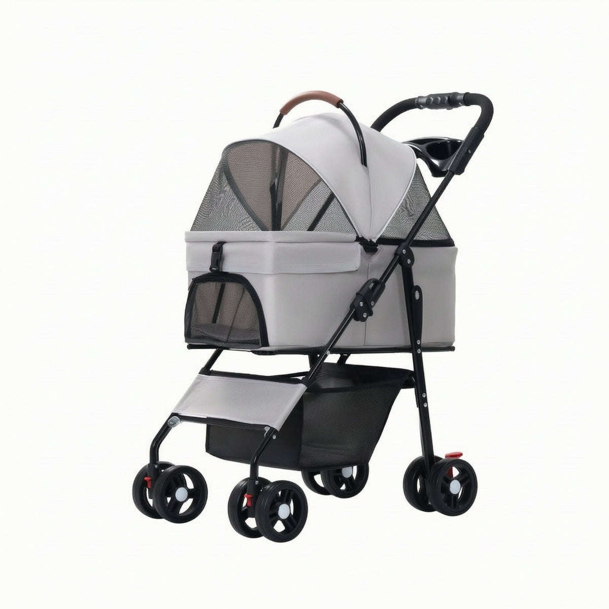 Pet Stroller with Rain Cover Portable Pet Stroller with Weather Cover Foldable