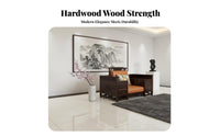 Wooden Frame Sofa with Drawers New Chinese design Lounge Seating hardwood Wood Construction Household Furniture for Homeowners, partners, Living Room, Home