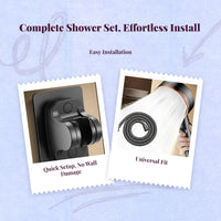 High Pressure Shower Head, Handheld Showerhead Kit, Adjustable No-Drill Installation, Bathroom, Home, Massage Spray