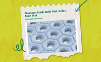 Non-slip TPE shower mat drains fast.