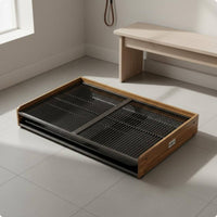 Dog Toilet Tray Wood Frame Indoor Dog Toilet Removable and Washable Pet Pet Waste Tray for Medium Dogs