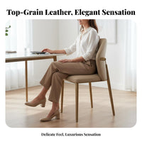 Upholstered Side Chair Luxury design Dining Seating Comfortable Backrest Minimalist Aesthetic for Homeowners, Cafe, Living Room