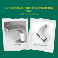 Touchless Bathroom Faucet, Motion Sensor, Metallic Finish