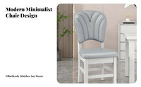 Armless Wood Chair Modern Design Wooden Chair with Cutout Handle Sturdy Construction White Finish for Residents, Students