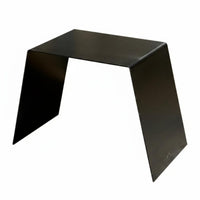 Round Pedestal Table Matte Black Finish Living Room Furniture for Patio, Balcony