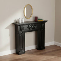 Dollhouse Fireplace Mantel Scrollwork Miniature Fireplace Mantel European Style Miniature Ornament for Scene Decoration